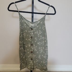 Elegant Floral Camisole in Sage Green